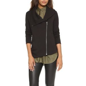 Helmut Lang | Black Villous Sweatshirt Zip Jacket